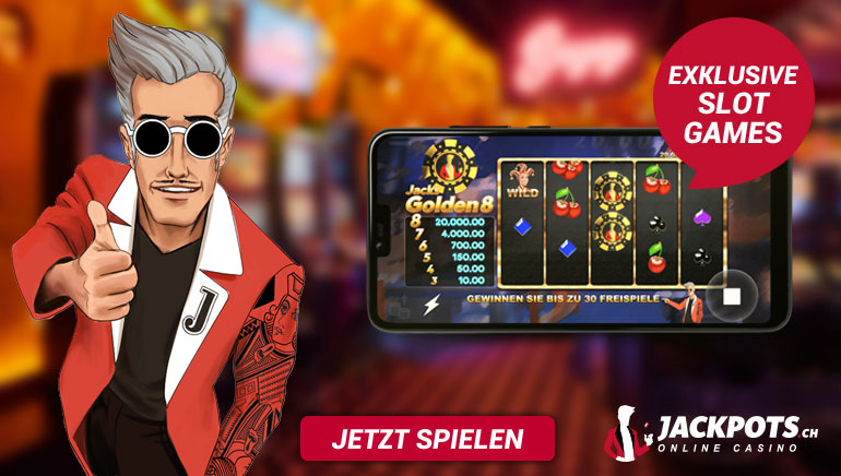 Exklusive Slots zum Spielen mit dem Willkommenbonus bei Jackpots.ch