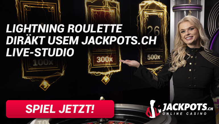 Jackpots Casino startet sein eigenes Live-Studio und mit exklusiven Lightning Roulette Live-Tischen