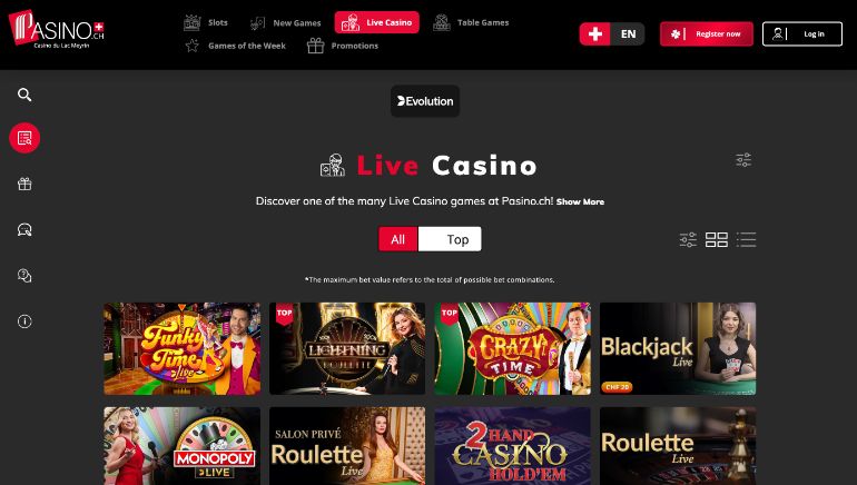 Pasino Casino Screenshot 2