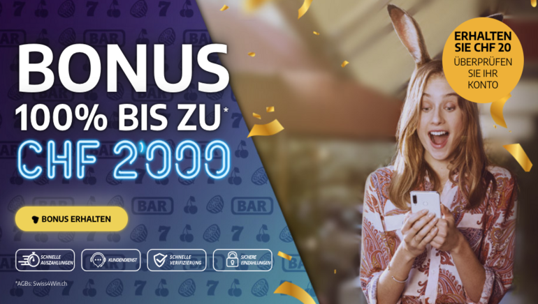 Swiss4Win Willkommensbonus & Promotionen